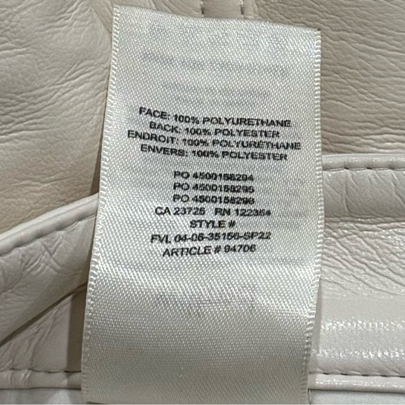 Wilfred White Faux Leather Straight Leg Crop Pants Capsule Chic Comfort Size 4 - Picture 10 of 14